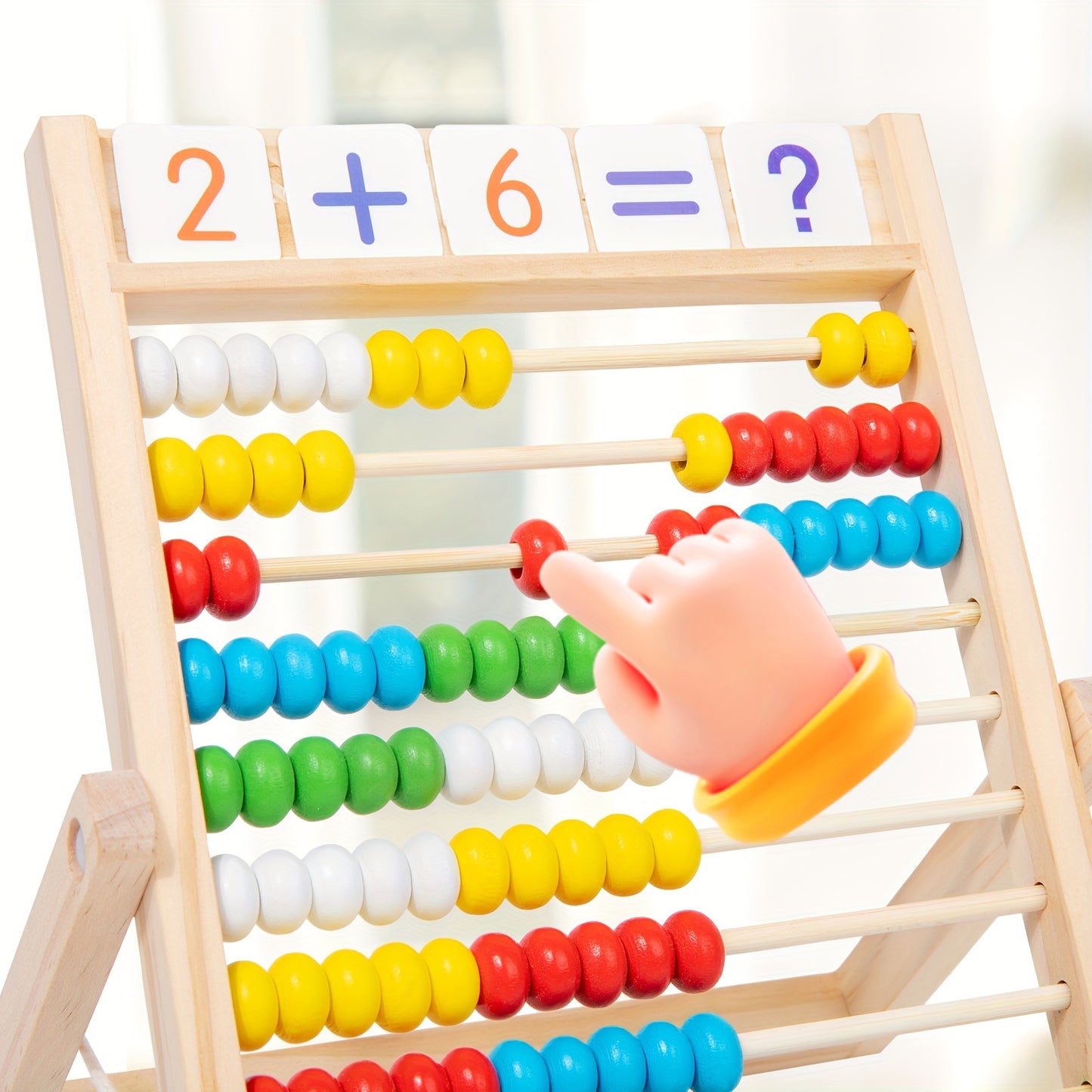 QQM Wooden Math Learning Toy - Multifunctional Educational Calculation Stand for Youngsters, Fun & Engaging Math Tool