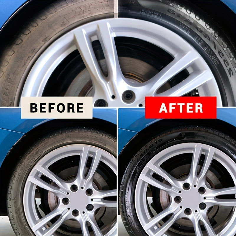 Premium Car Tire Shine Wax - Durable Protection & Gloss Enhancer for Plastic Parts, Long-Lasting Maintenance Coating