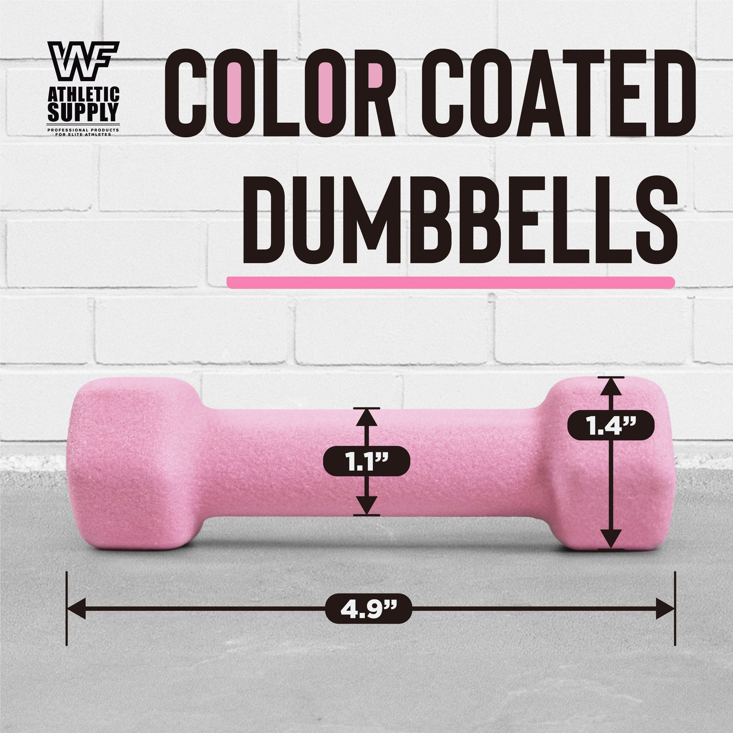 CAPHAUS Color Neoprene Dumbbells, Hand Weights with Non-Slip Grip & Hexagon Shape, Strength Training Free Weights for Women & Men - Sold in Pairs