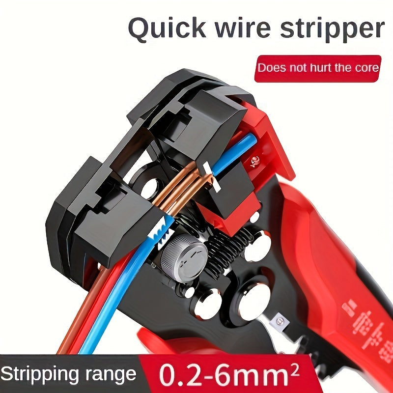 1pc Automatic Wire Stripper: Multifunctional Cable Cutter & Pliers for Electrical Wire Stripping, Cutting & Crimping