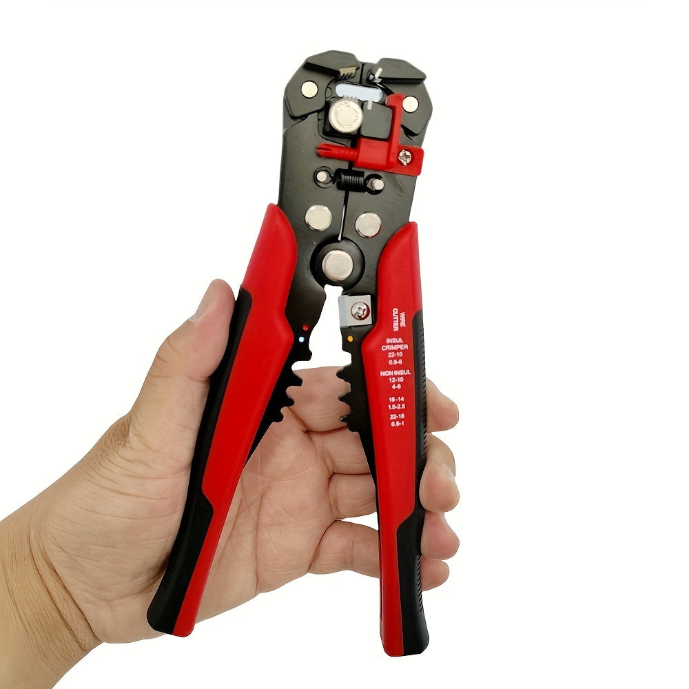 1pc Automatic Wire Stripper: Multifunctional Cable Cutter & Pliers for Electrical Wire Stripping, Cutting & Crimping