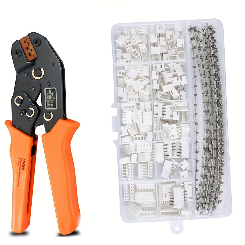 461pcs SN28B Crimping Set, 2.54mm to 6-Way Connectors, Carbon Steel, with Durable Crimping Pliers for Wire Harness & Automotive Wiring Systems