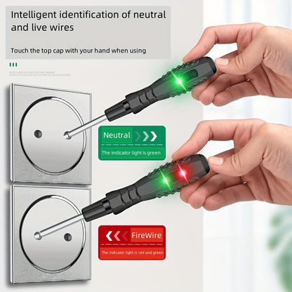 Smart Touch Electricity Tester with Dual Heads and LED Indicators - Perfect for Electrical Inspections and Breakpoint Detection