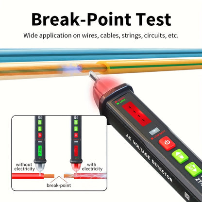 1pc Multi-Range ZOYI ZT-DB03 Voltage Tester with Non-Contact, Thermometer, Live/Empty, Electric, Torch, Break-point Detector, and Buzzer Alarm Functions