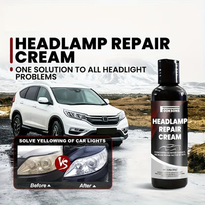 5.29oz Car Headlight Restoration Kit Automotive Headlight Oxidation Yellowing Scratches Blurring Enhancement Crystal Plating Coating Refurbishment Agent Ideal for Car and Motorcycle Headlamp Polishing Crystal Clear Lamp Plati