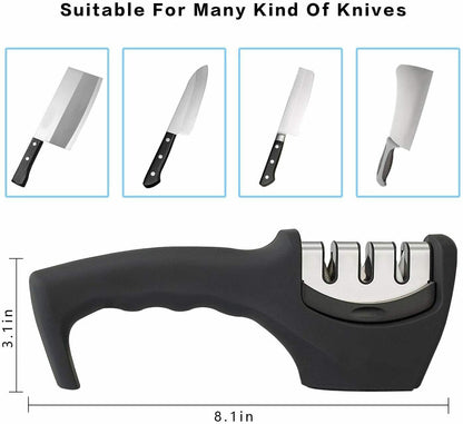 KNIFE SHARPENER Ceramic Tungsten Kitchen Knives Blade Sharpening System Tool USA