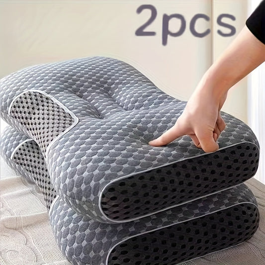 2Pcs Knitted Pillow SP Neck Protection, Sleep  Pillow Core, Household Pillow Moisture Absorption Breathable, Bedding Living Room Bedroom Decoration Pillow