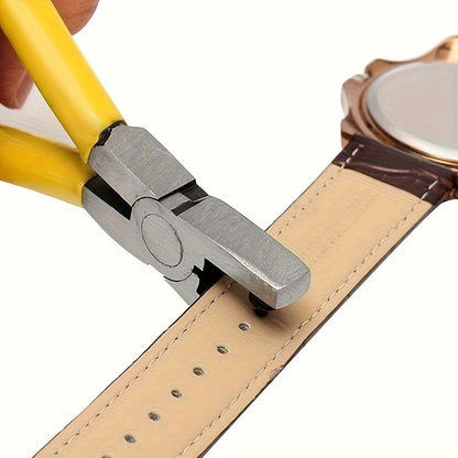 Universal 2.0mm Leather Hole Punch Plier - Effortless Belt, Dog Collar, Shoe, and Craft Project Repair Tool - Suitable for Thin Straps, Adjustable and Durable with Comfort Grip Handle