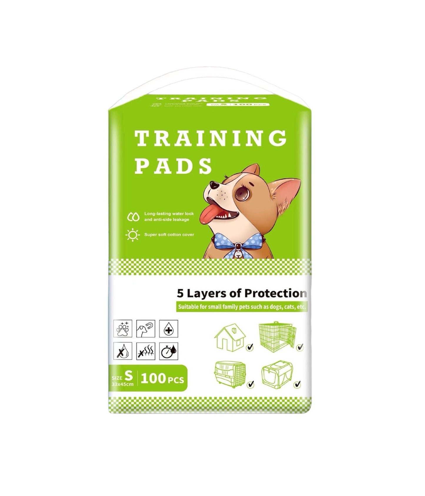 100pcs Dog and Puppy Pee Pads Disposable Training Pads for dogs with 5-Layer Leak-Proof Design and Quick-Dry Surface for Potty Training