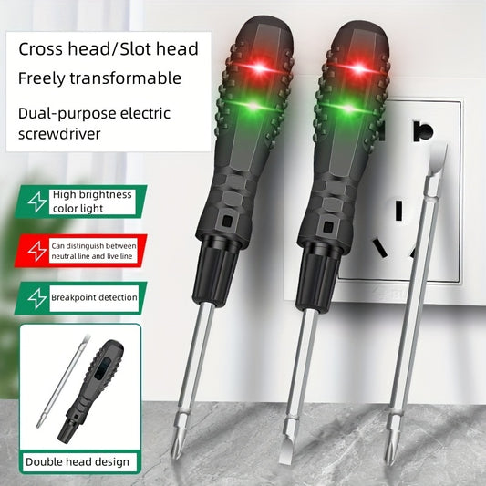 Smart Touch Electricity Tester with Dual Heads and LED Indicators - Perfect for Electrical Inspections and Breakpoint Detection