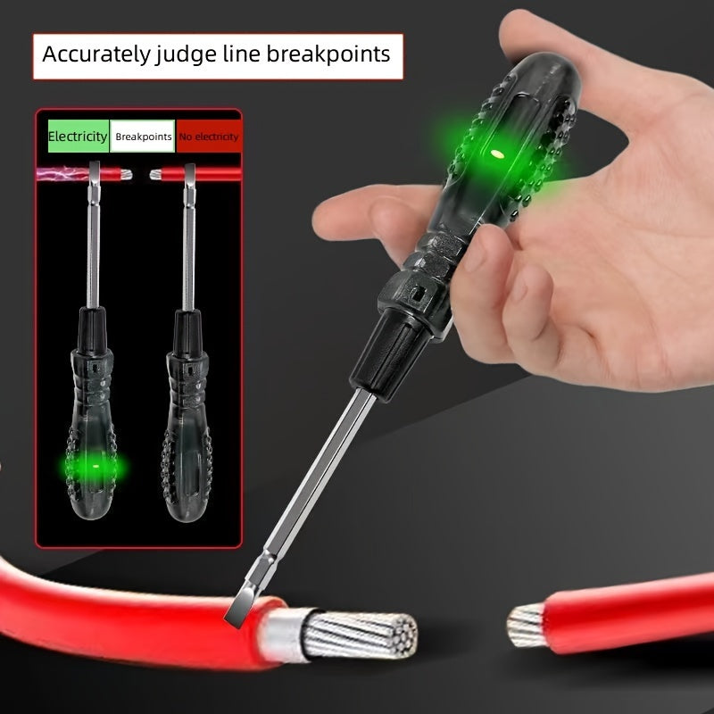 Smart Touch Electricity Tester with Dual Heads and LED Indicators - Perfect for Electrical Inspections and Breakpoint Detection