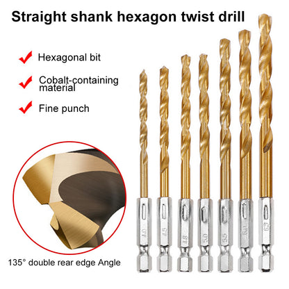 Woodworking Bearing Steel 135 Degree Tip Angle 1.5-10mm Twisted Drill Bit Set