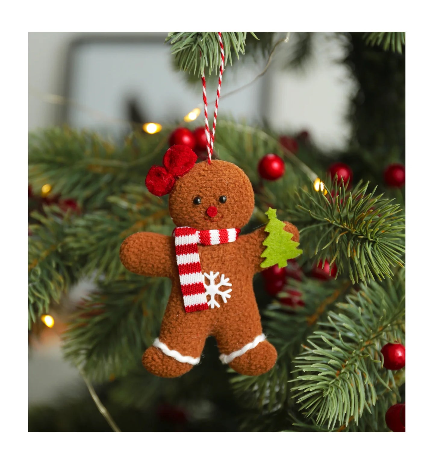 3 PCS Gingerbread Man Doll Christmas Decoration Pendants Xmas Tree Hanging Ornament Christmas for Home New Year Kids Gift 2023