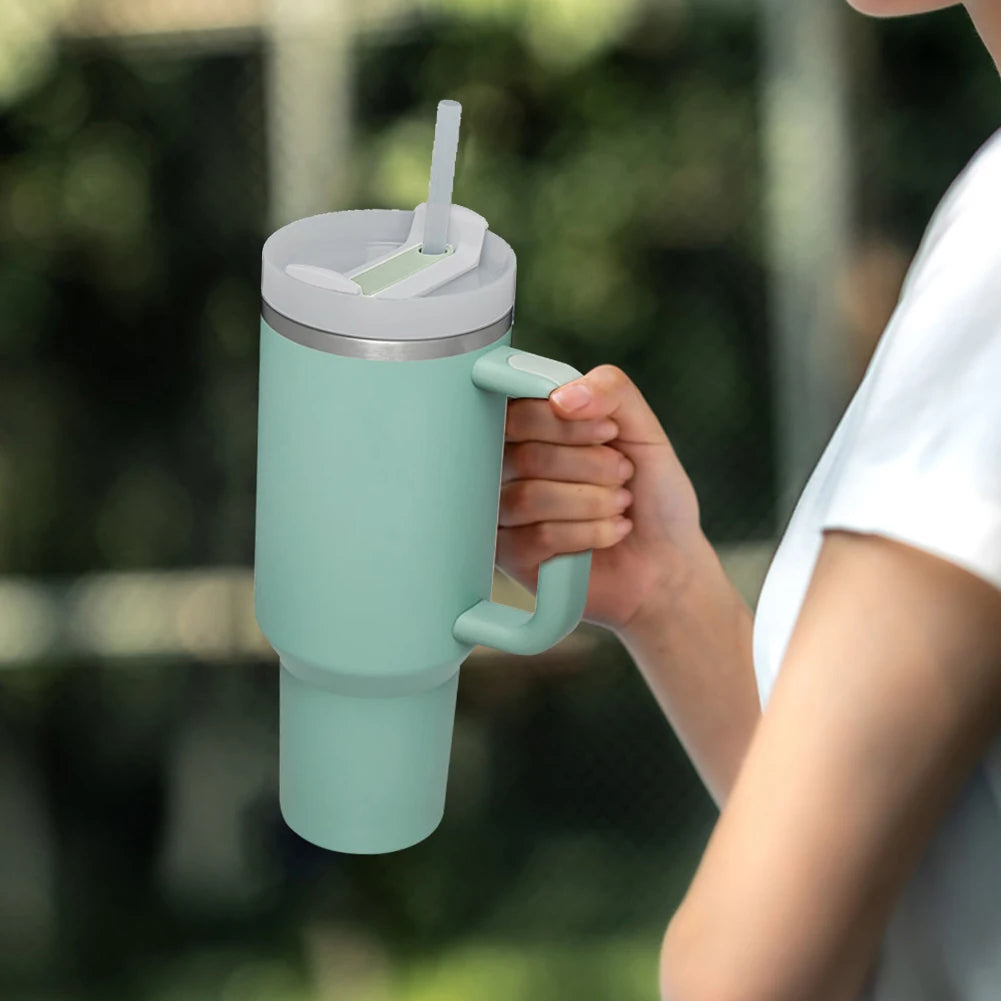 40 Oz For Stanley Thermal Water Bottle Cover Coffee Cups Flip Straw Cap Replacement Spill Proof Mugs Tumbler Lid Accessories