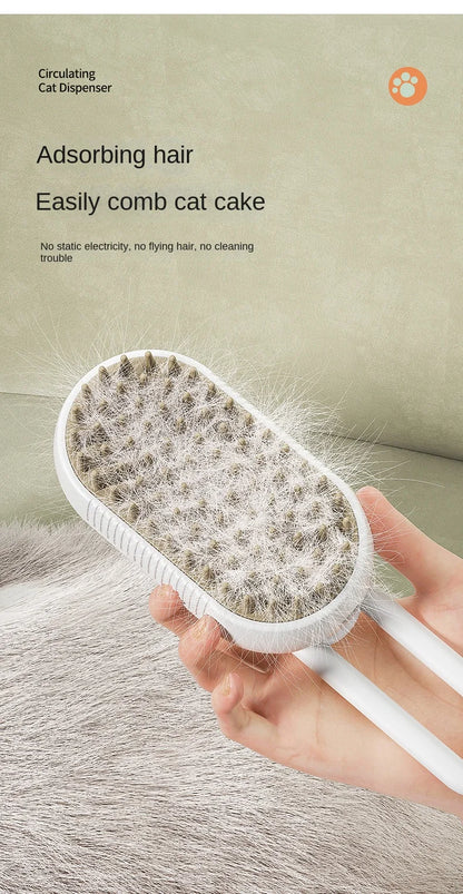 Cat Steam Brush Steamy Dog Brush 3 in 1 Electric Spray Cat Hair Brushes for Massage Pet Grooming Comb Hair Removal Combs