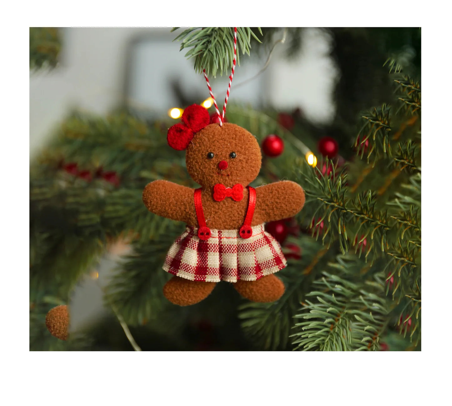 3 PCS Gingerbread Man Doll Christmas Decoration Pendants Xmas Tree Hanging Ornament Christmas for Home New Year Kids Gift 2023