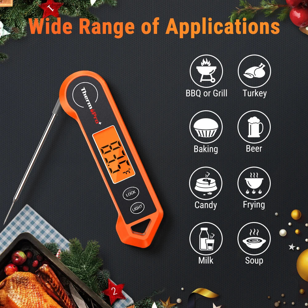 ThermoPro TP19H Fast Reading Waterproof Meat Thermometer Digital BBQ Thermometer With Backlight