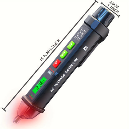 1pc Multi-Range ZOYI ZT-DB03 Voltage Tester with Non-Contact, Thermometer, Live/Empty, Electric, Torch, Break-point Detector, and Buzzer Alarm Functions