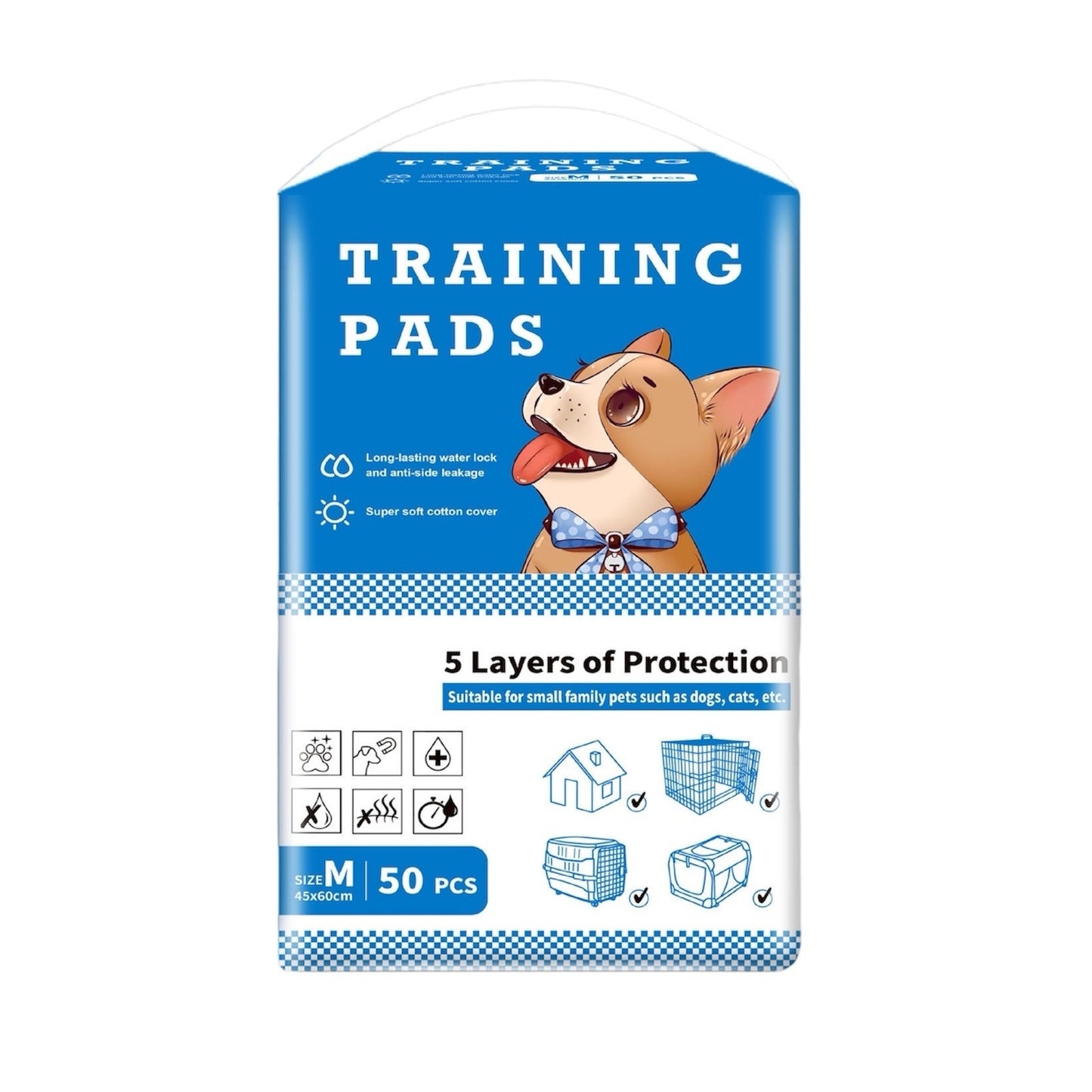 100pcs Dog and Puppy Pee Pads Disposable Training Pads for dogs with 5-Layer Leak-Proof Design and Quick-Dry Surface for Potty Training