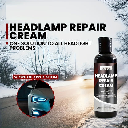 5.29oz Car Headlight Restoration Kit Automotive Headlight Oxidation Yellowing Scratches Blurring Enhancement Crystal Plating Coating Refurbishment Agent Ideal for Car and Motorcycle Headlamp Polishing Crystal Clear Lamp Plati