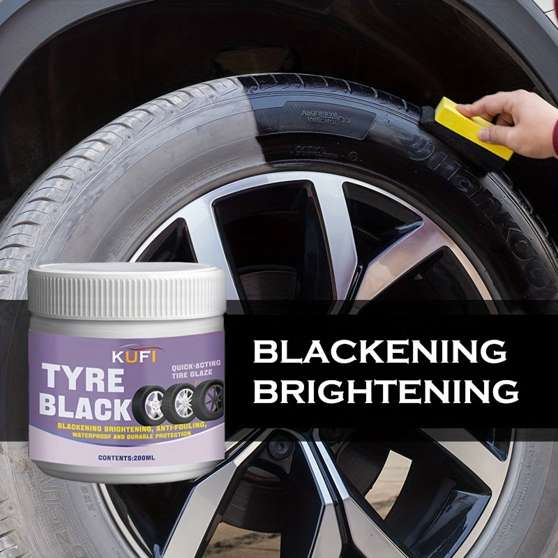 Premium Car Tire Shine Wax - Durable Protection & Gloss Enhancer for Plastic Parts, Long-Lasting Maintenance Coating