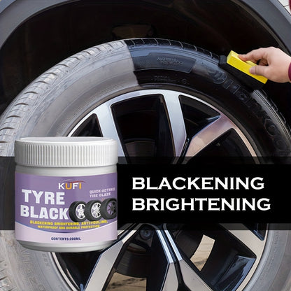 Premium Car Tire Shine Wax - Durable Protection & Gloss Enhancer for Plastic Parts, Long-Lasting Maintenance Coating