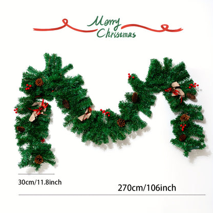 16 Inch Christmas Wreath, Christmas Decoration for Holiday Home Party