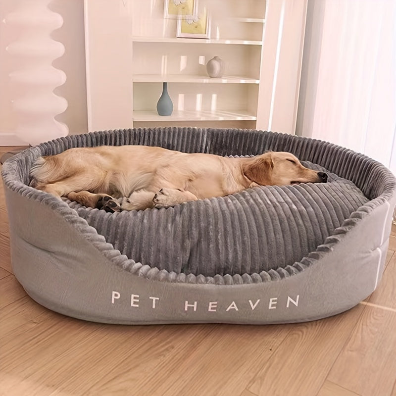 Dog bed for medium and large dogs, washable deluxe, double side optional, high and low side, all-season detachable mat