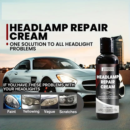 5.29oz Car Headlight Restoration Kit Automotive Headlight Oxidation Yellowing Scratches Blurring Enhancement Crystal Plating Coating Refurbishment Agent Ideal for Car and Motorcycle Headlamp Polishing Crystal Clear Lamp Plati