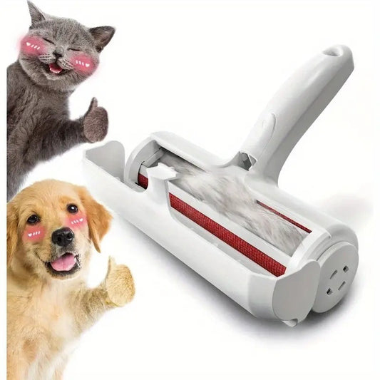 1pc ChomChom Reusable Pet Hair Remover Roller for Cats and Dogs - Nylon Lint Roller for Furniture, Clothes, Carpet - Easy-to-Use Fur Removal Tool for Home and Car