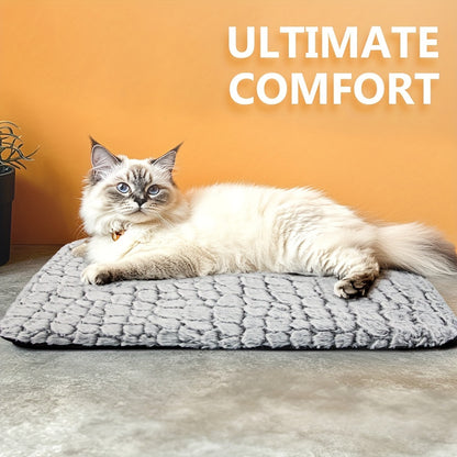 Self-warming cat and dog bed, super soft cat pet heating pad, suitable for indoor and outdoor, anti-slip heating cat pad and warm blanket