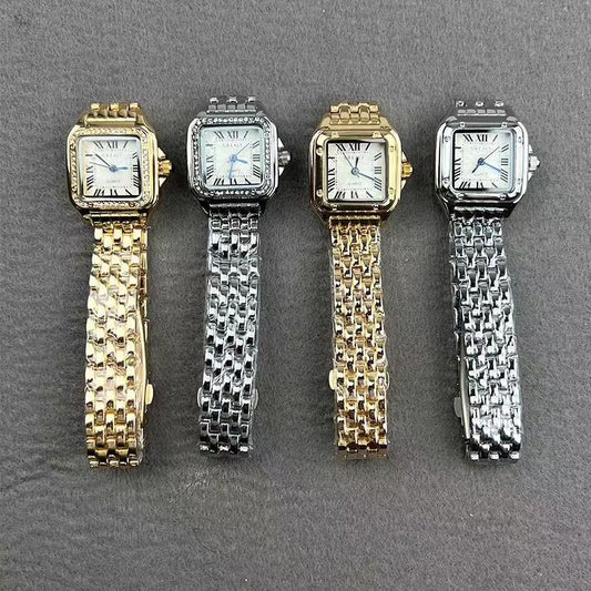 New Best-seller On Douyin Women's Fashion Watch Student Quartz Square Diamond-embedded Watch