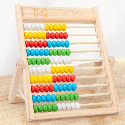 QQM Wooden Math Learning Toy - Multifunctional Educational Calculation Stand for Youngsters, Fun & Engaging Math Tool